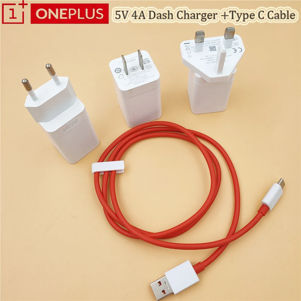 Оригинальное зарядное устройство ONEPLUS 6 7 для One Plus 6t 5T 5 3T 3 5V/4A Быстрая зарядка