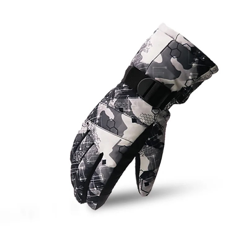 D Women Men Ski Gloves Waterproof Windproof Thermal Gloves Warm Hockey Glove Winter Outdoor Sport Mountain Skiing Snowboard Gloves - Цвет: D