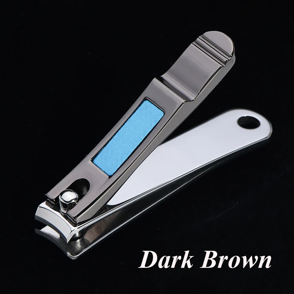 Dark Brown 1 шт. профессиональные кусачки для маникюра, плоскогубцы, резак из нержавеющей стали, ножницы с пилочкой для триммера, маникюра, педикюра, инструмент для ухода LAA05B - Цвет: Dark Brown