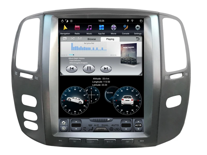 Китайский хороший Tesla Android 8,1 навигация для Lexus LX470 2004-2006 Bluetooth радио gps Мультимедиа PX6 процессор вертикальный экран