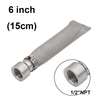 

1/2"FPT Fitting 6"(15cm) Bazooka Screen Stainless Steel for Homebrew Beer Kettle or Mash Tun Hop Filter Screens