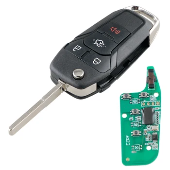 

Black ABS 315MHz 4 Buttons Car Key Replacement Remote Flip Key Fob with Chip N5F-A08TAA Fit for Ford Fusion 2013 2014 2015 2016