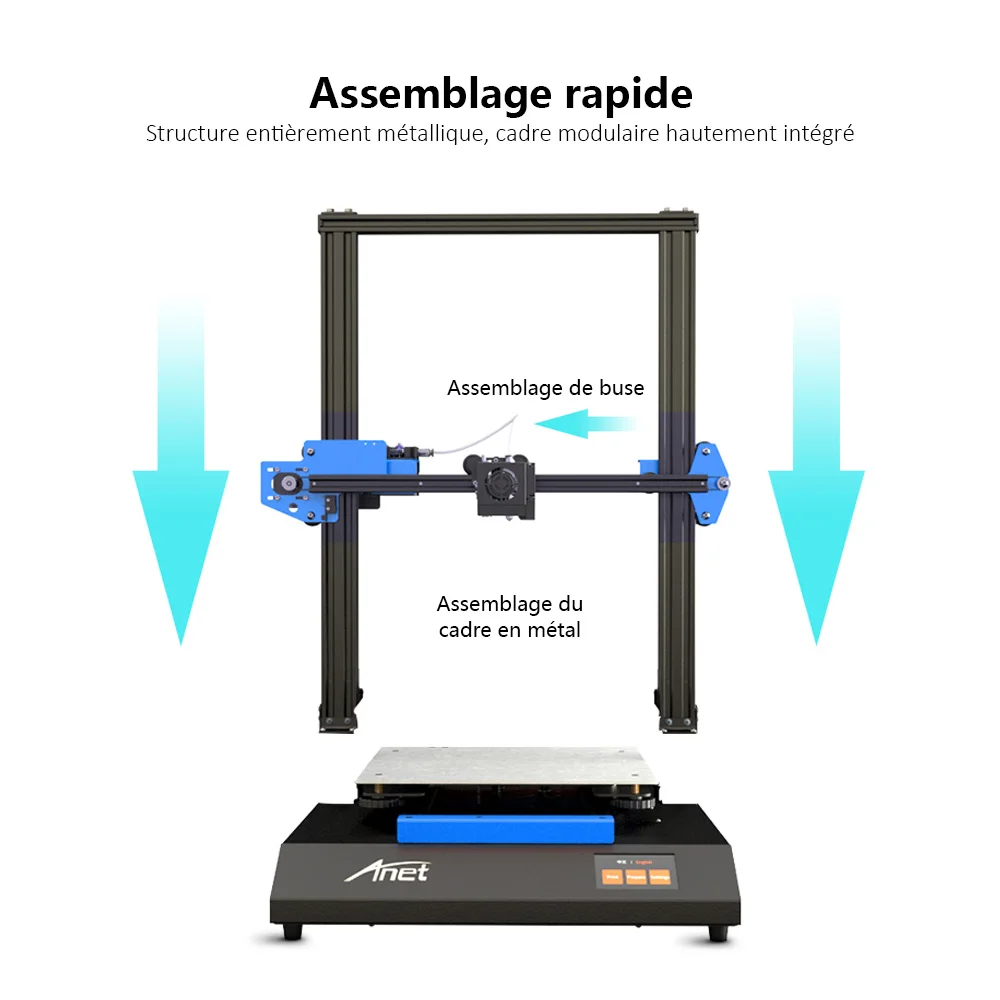 Anet ET5X 3D Printer Touch Screen Filament Detection Auto Leveling