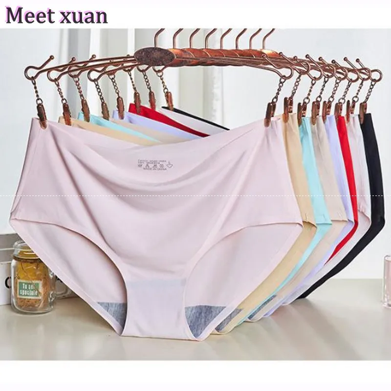 

4XL women's sexy seamless panties breathable panty Hollow briefs Plus Size Ladies underwear factory shipping OEM design