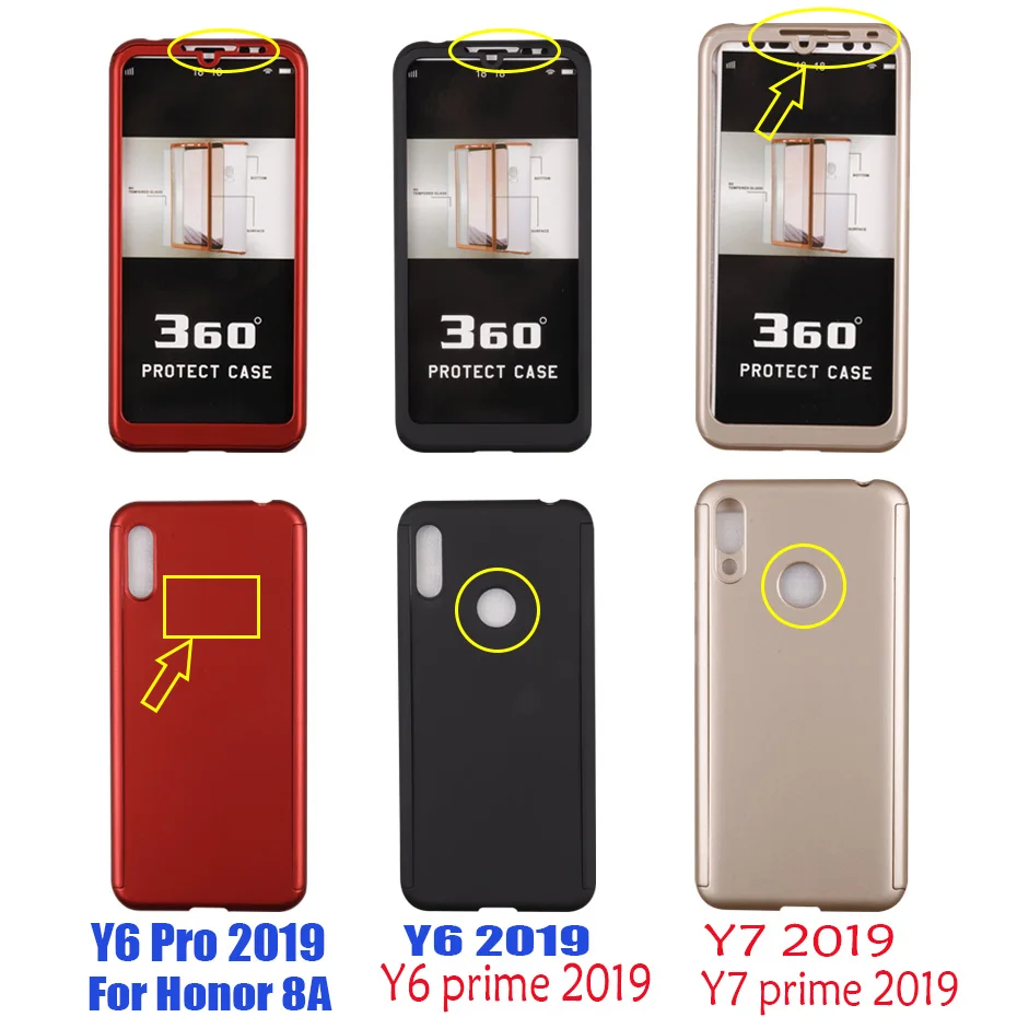 360 градусов чехол для телефона huawei Y5 Y6 Y7 Pro Y9 Prime P30 P20 Pro Чехол полное покрытие для huawei mate 20 10 Lite Pro чехлы