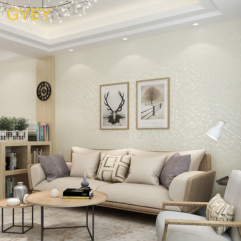 

10M Modern Minimalist Plain non-woven Wallpaper Pure Color Diatom Mud Wallpaper Bedroom Living Room TV Background Wallpaper 3D