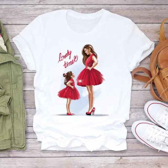 Women Cartoon Super Mom Life Momlife Mama Mother Summer Print Lady T-shirts Top T Shirt Ladies Womens Graphic Female Tee T-Shirt CZ23221