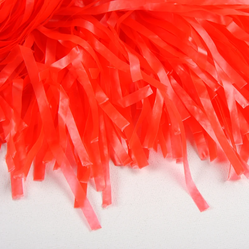 2 Pieces Plastic Cheerleader Pom Ppom Girl Cheer Refueling Props Cheerleading Pompon Pompoms NonFading plastic hand flowers