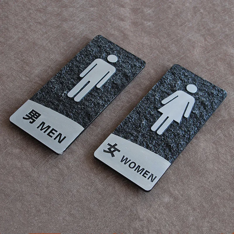 Ретро Мужские и женские знаки для туалета дверь WC тарелки акриловые вывески
