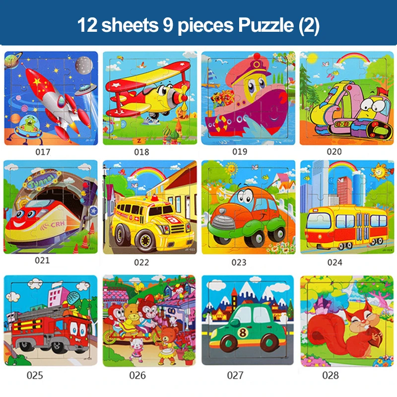 12 шт. качественная головоломка для детей 2-5-6 лет, игрушки для обучения, знания о животных, головоломка для мальчиков и девочек - Цвет: 12 models
