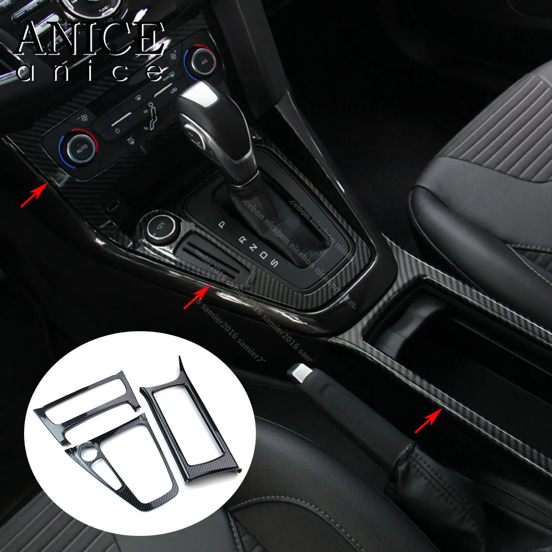 Подходит для Ford Focus 2015 2016 2017 2018 MK3 RS ST углеродное волокно цвет АБС внутренняя