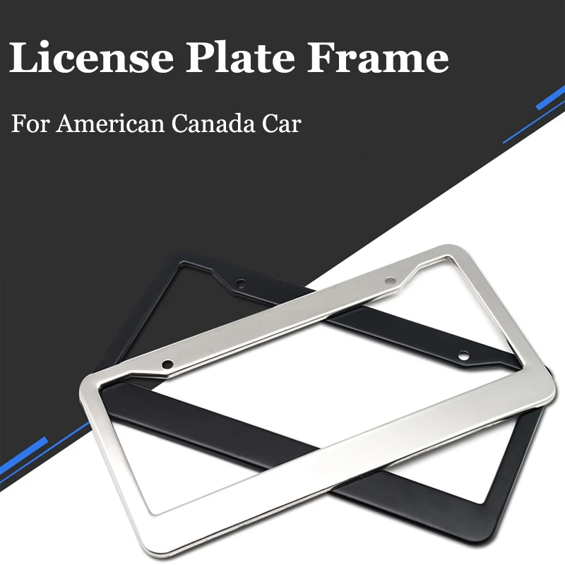 12inchx6inch Car License Plate Frame Holder Stainless Steel For USA American Canada Truck
