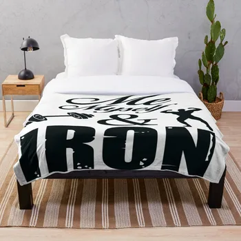 

Soft Blanket for Bed Sherpa Flannel Fleece Blanket Home Travel Sofa Soft Throw Blanket Just Me Myself And Iron