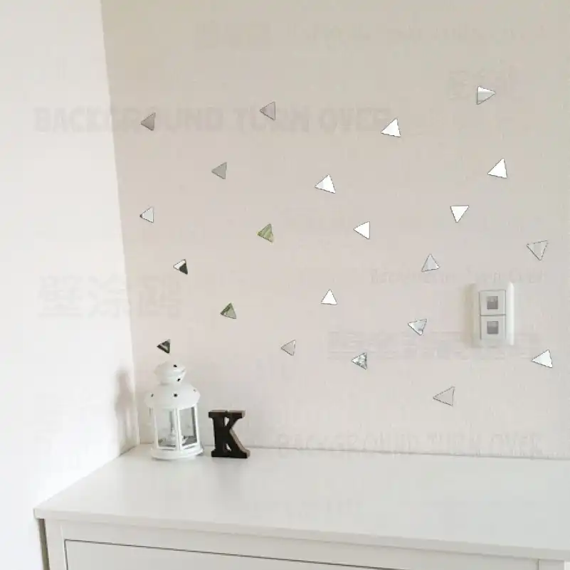 12pcs Mirror Wall Stickers Room Decoration Decor House Sticker Bedroom