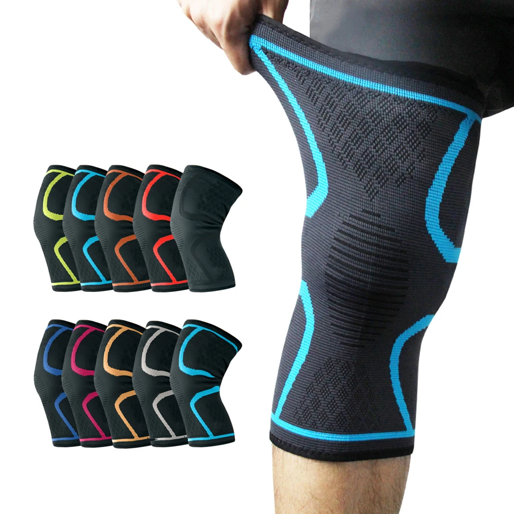 

1PCS Running Fitness Cycling Knee Support Braces Elastic Nylon Sport Compression Knee Pad Sleeve for Volleyball Basketball