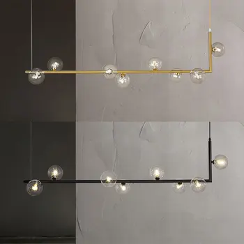 

Nordic Minimalist Design Glass Ball Chandelier Creative Art Molecule Hall Living Room Restaurant Suspension Light Fixtures