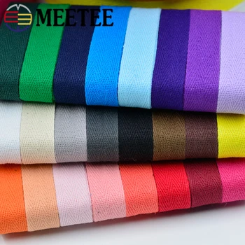 

1pc(45m) 2cm Herringbone Pattern Cotton Webbing Tape High Tenacity Bag Lable Ribbons Sewing Tapes Bias Binding DIY Accessories