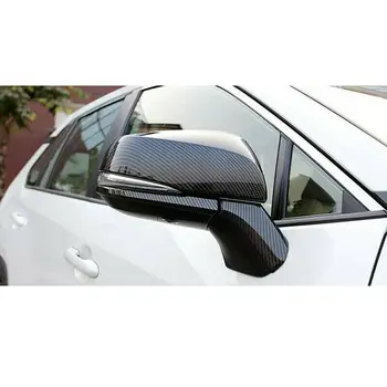 

6pcs For Toyota RAV4 2019-2020 Carbon Fiber Look Side Rear Mirror Cover Molding Decoration Trim Car Accessories 2020 New