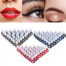 Тушь для бровей, 36 шт./набор, 6 цветов полу-перманентный микроблейдинг, Длительное Действие, пигментные чернила для татуажа комплект 108 мл пигменты для перманентного макияжа