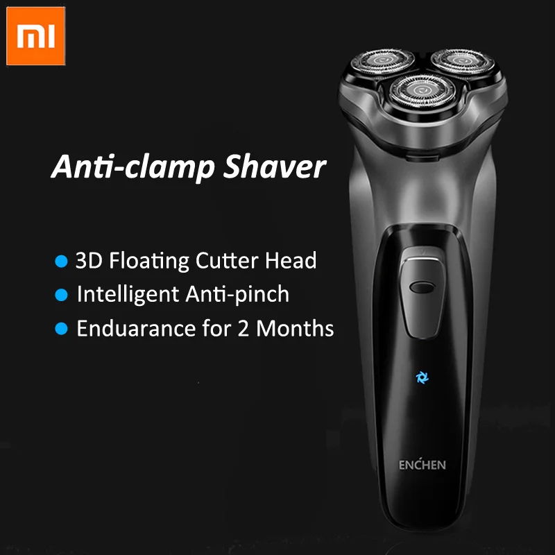 

2019 Xiaomi ENCHEN Blackstone Electric Shaver Razor 3D Floating Head Beard Trimmer Shaving Type-C Rechargeable Washable
