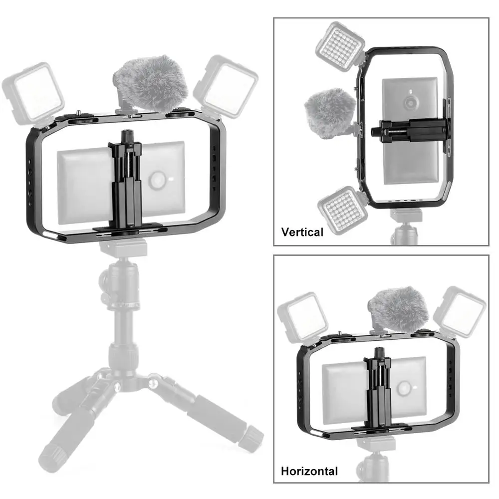 PULUZ Micro SLR ручной киносъемок с функцией записи видео Vlogging клетка держатель для экшн-камеры GoPro герой/HERO7/6/5 Session/DJI Osmo экшн-камер