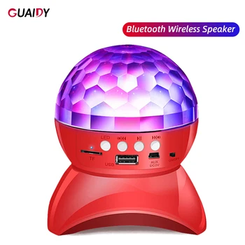 

Bluetooth Speaker Wireless Music Colorful Lights Crystal Small Phone Computer Home Outdoor Audio TF Card Support 3D Stereo