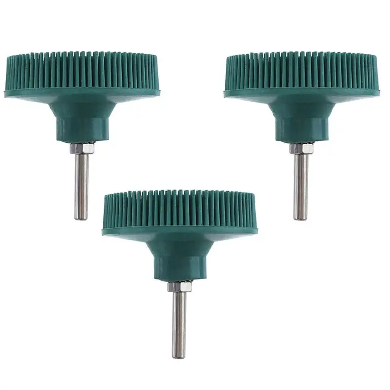 3 green-50 50/80/120 Щетинная кисть Диск 2/3 в резиновая абразивная щетка полирующими колесами аксессуары U50A - Цвет: 3 green-50