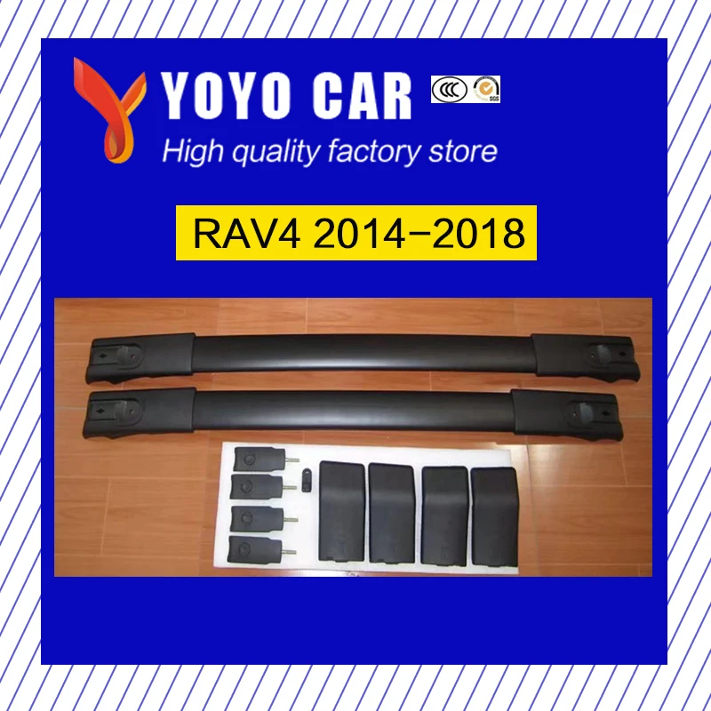 Hot sale 1 Pair High quality screw install Aluminium alloy roof rack cross bar for RAV4 2014 2015 2016 2017 2018 | Автомобили и