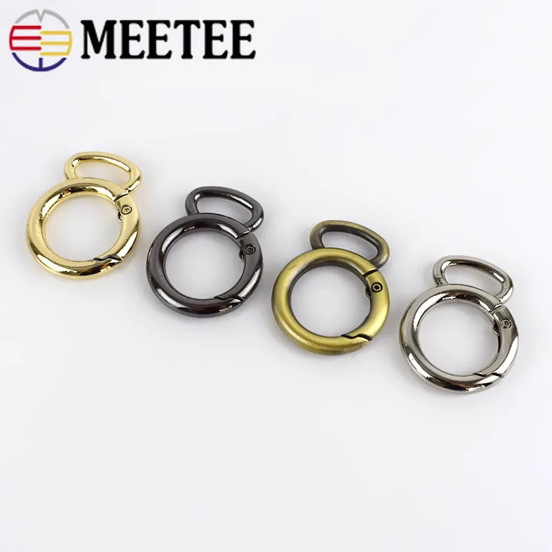 Meetee19 мм пружинное кольцо пряжки металлическая застежка для сумки ремень брелок оснастка Сумочка ручка разъем Замена DIY аксессуары