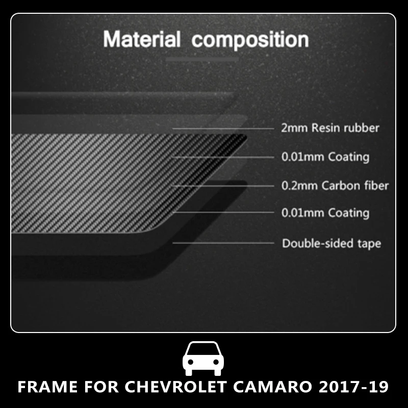 Наклейка на руль из натурального углеродного волокна для Chevrolet Camaro 2017 2018 2019 чехлы