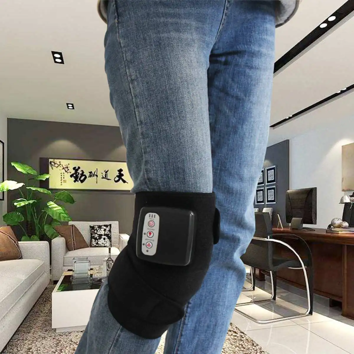 Electric Knee Massage Vibrador Heating Far Infrared Joint Back Massager Shoulder Elbow Brace Support Knee Treatment Time Setting