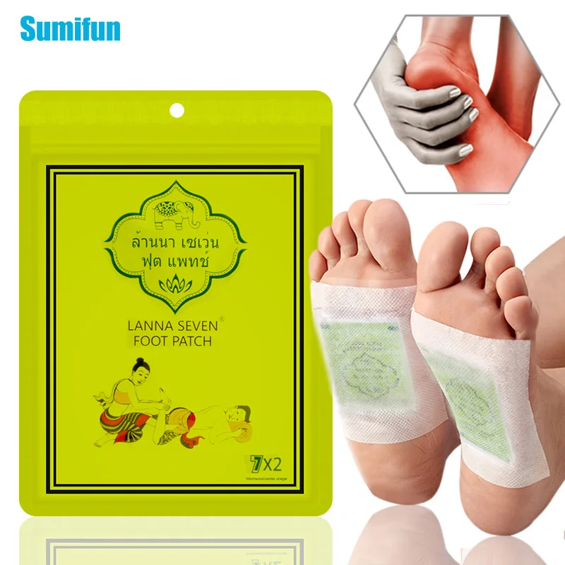 Sumifun 10 шт./пакет пластырь для ног зеленого цвета 100% оригинал китайский травяной