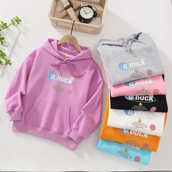 Primavera outono crianças hoodie manga longa algodão carta animal impressão camisolas com capuz crianças esportes ao ar livre pulôver roupas