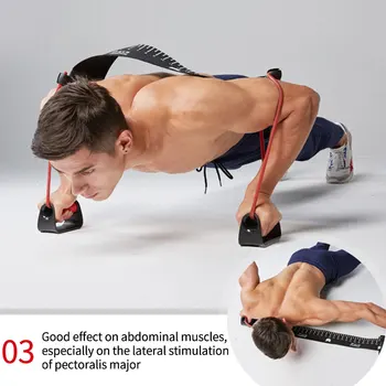 

Multifunction Training Back Shoulder Chest Arm Muscles Power Trainer Push Up Support Resistance Band with 24 Resistance Levels