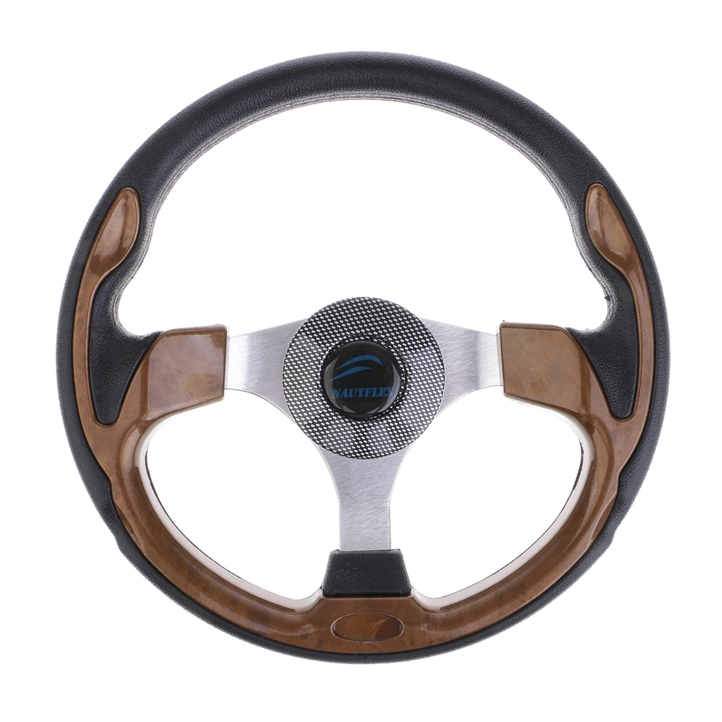 Rustproof Steering Wheel Aluminum 12.6`` 3/4`` Marine Yacht Sport Wheel & Hub