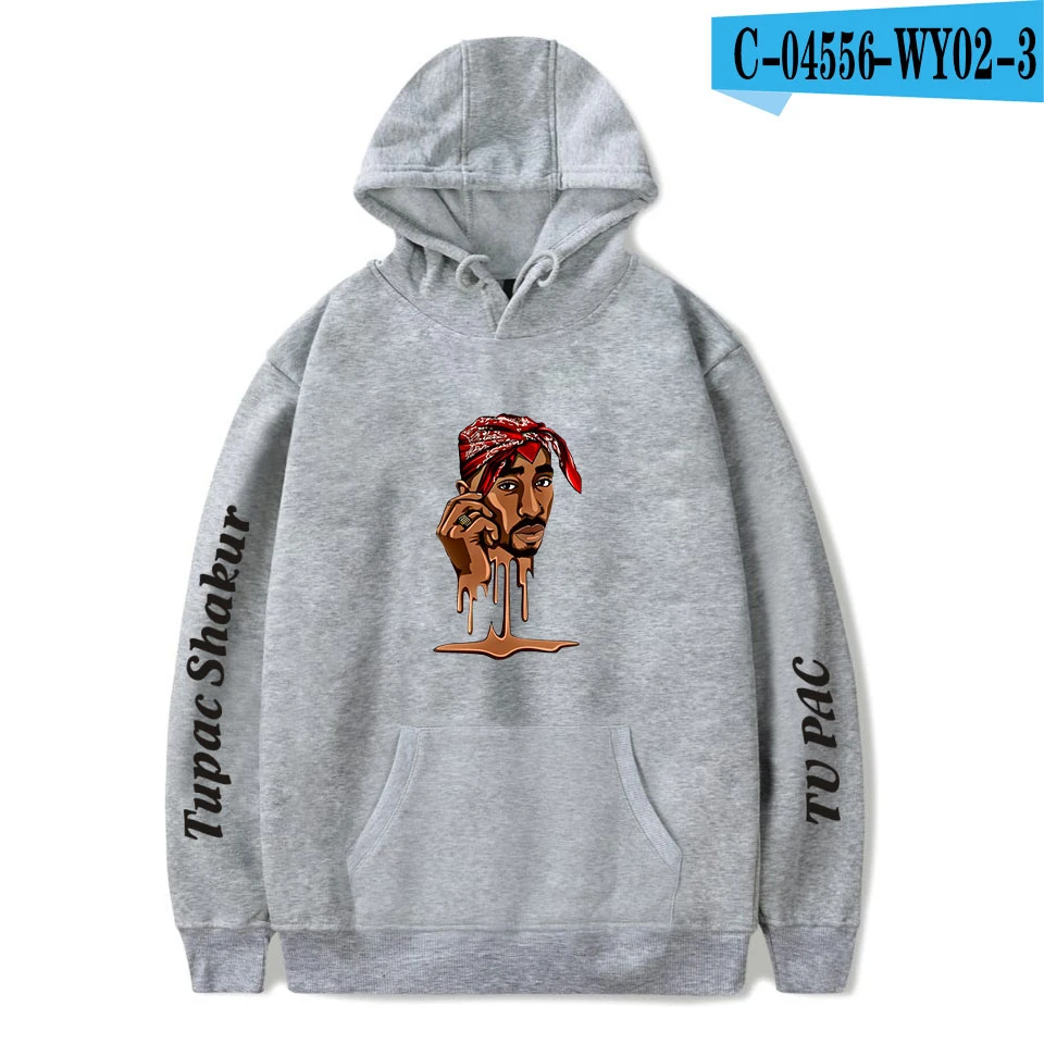 Горячая 2PAC толстовки для мужчин и женщин толстовки с капюшоном в стиле хип-хоп новая осенняя модная повседневная толстовка 2PAC для мальчиков и девочек белые пуловеры - Цвет: gray
