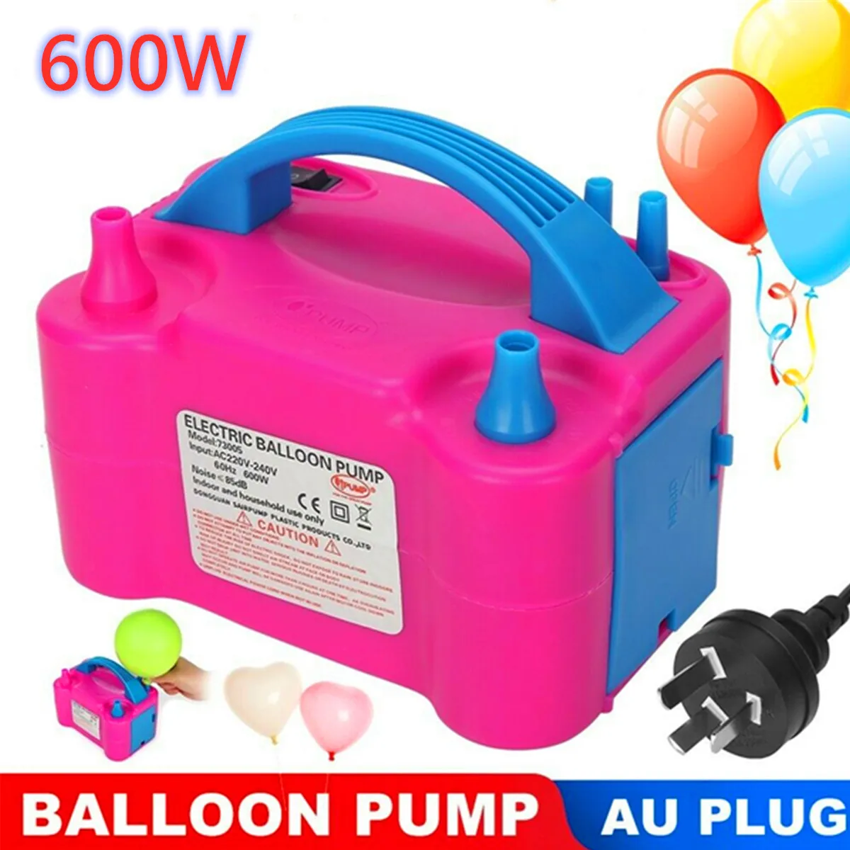 220 240/110V Electric Balloon Inflator Pump AC Plug Double Hole Nozzle Air Compressor Inflatable