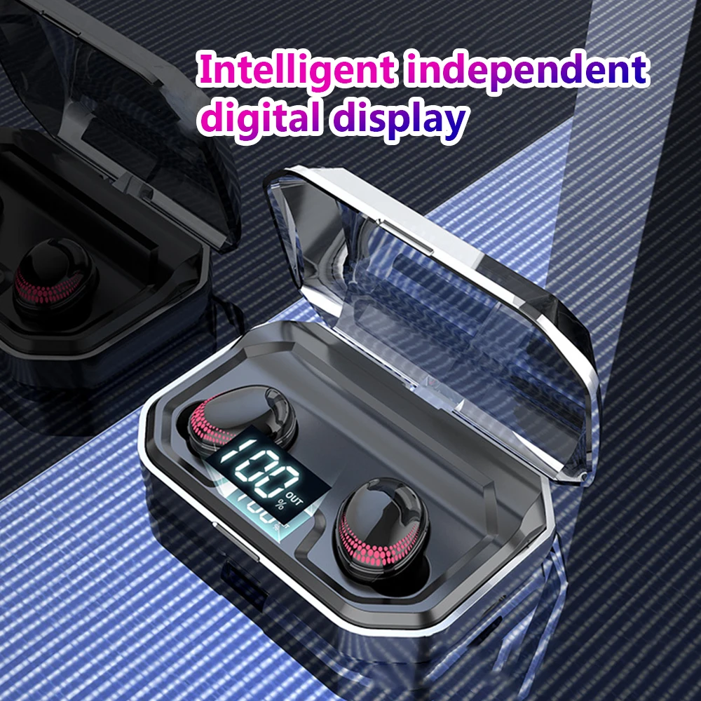 Bluetooth V5.0 HIFI беспроводные наушники 6D стерео Спорт Водонепроницаемый шумоподавление Гарнитура с зарядным устройством 3000 мАч