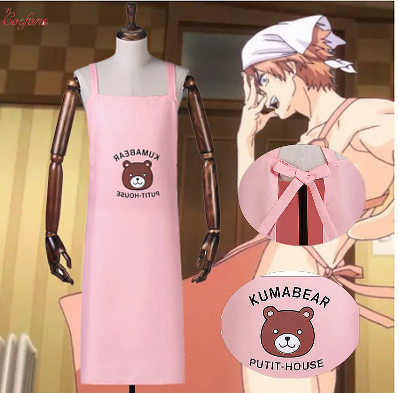 Продовольственные войны! Фартук для косплея Shokugeki no Soma Bear Satoshi Isshiki Senpai бесплатная