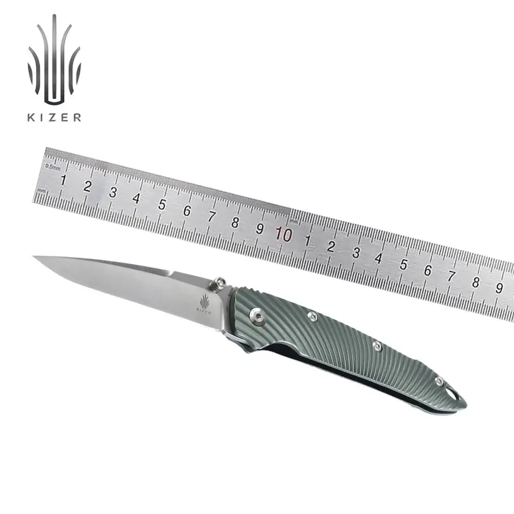 Нож Kizer Выживание Серебряный Ki4419A3 S35VN лезвие мини карманный нож Походный Высокое