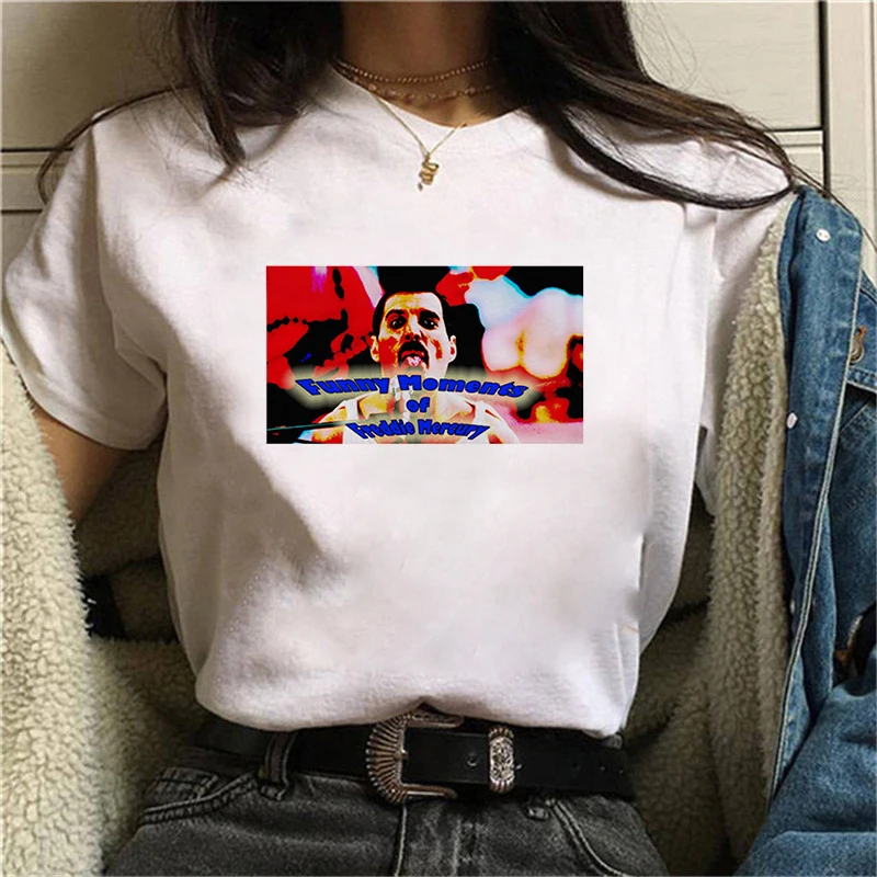 2020 Fashion Women Harajuku Queen Brand Singer Printed T Shirt Casual Short Sleeve Women's T-shirt Soft Female T shirt