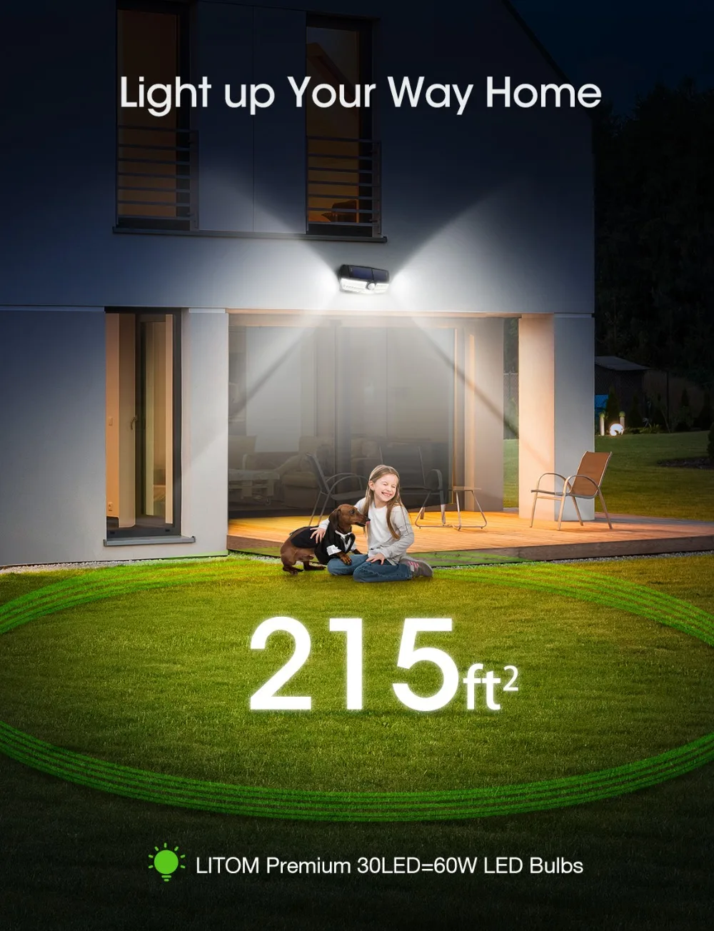 LITOM 30 LED Solar Light Wall Lamp LITOM CD137 IPX7 Waterproof Motion Sensor Light 120 Wide-angle Wall Lampe Solaire Exterieur (8)