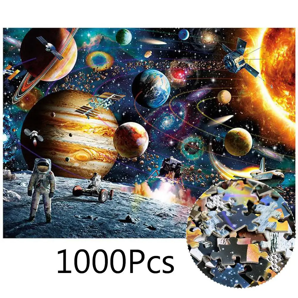 Пазл Космос из бумаги 2020 1000 элементов планет Развивающие головоломки игрушка для