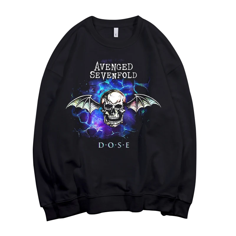 Крови Avenged Sevenfold тяжелый металлический ремешок унисекс вырез лодочкой хлопковая толстовка Азиатский размер