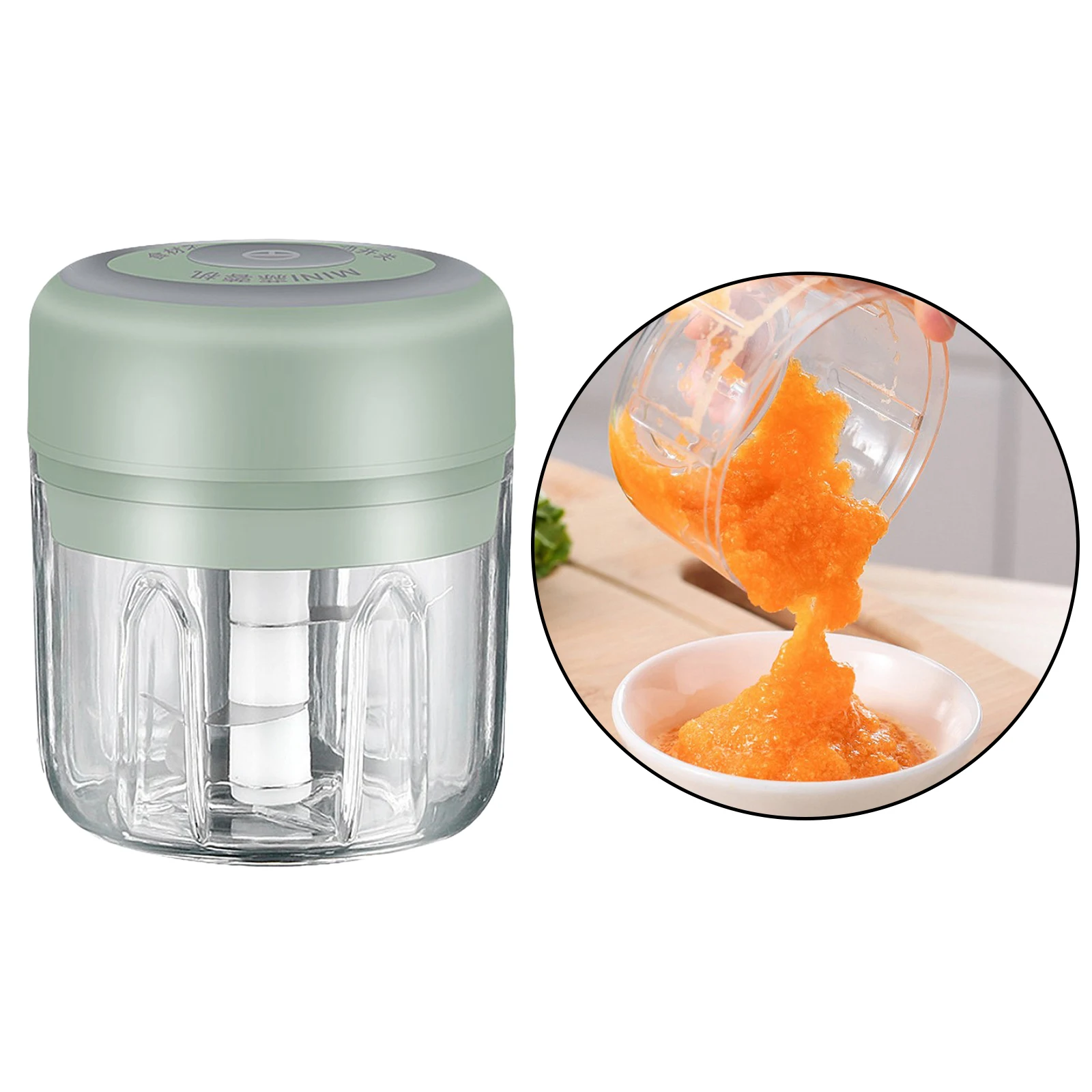 Compact Electric Food Garlic Crusher Meat Grinder Vegetable Chopper Mini Food Processor, 2 sizes Available