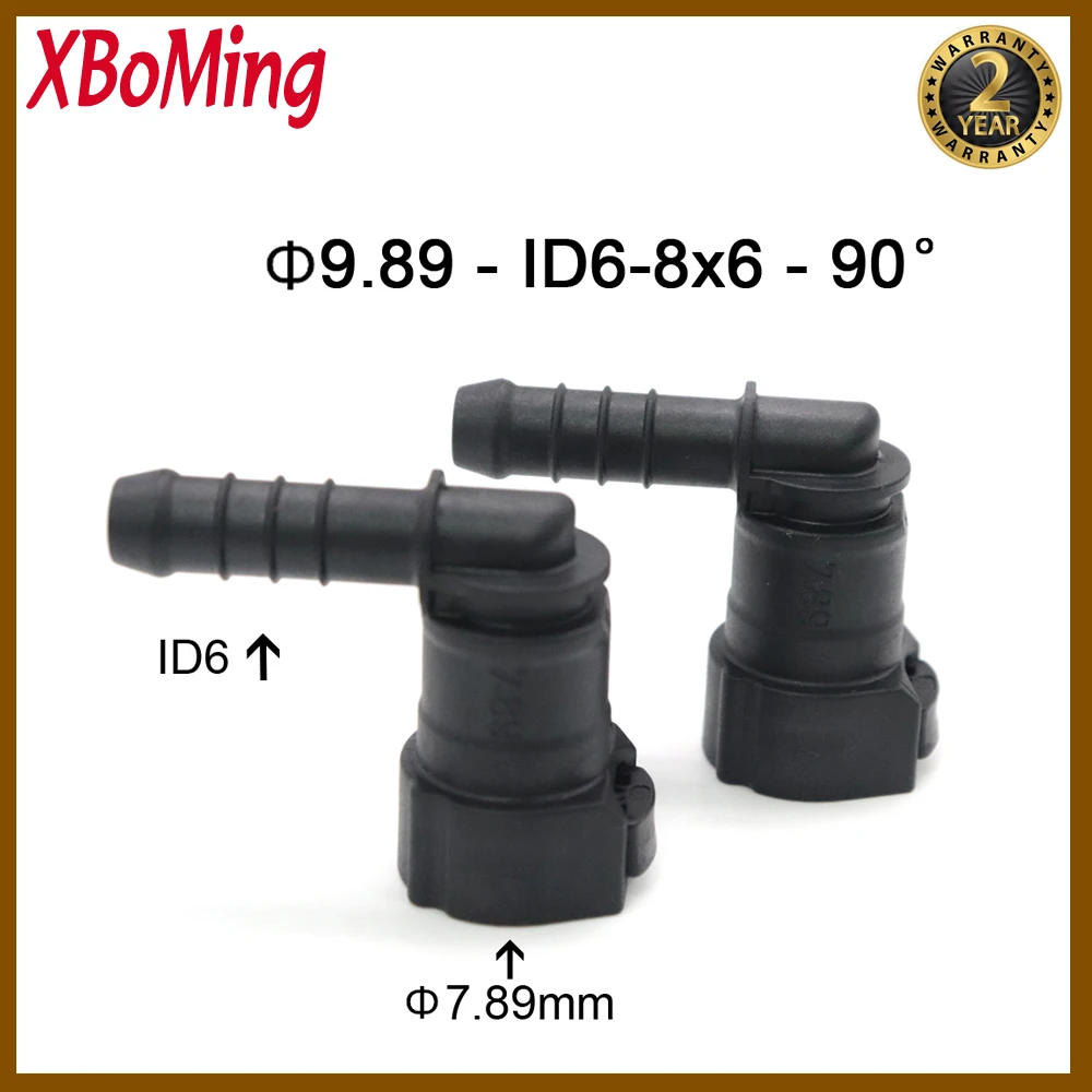 9.89Mm 9.89 Id6 8X6 90 Gradi Auto Plastica Auto Connettore Femmina Linea Carburante Connettore Rapido Speciale Per Ford Transit