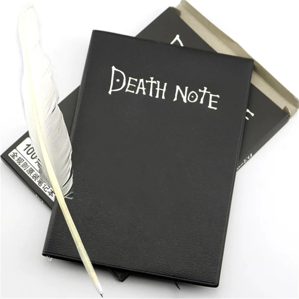 

1PC Note Notebook School Large Anime Theme Feather Pen Journal Notebook Note Pad for Gift