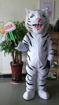 

Ohlees White tiger mascot costume picture is example only,do custom according to customer design