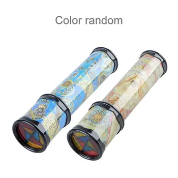 

Kids Plastic Kaleidoscope Magic Educational Toy Christmas Gift For Children Fancy Colored World Baby Boys Girls Toy Random Color