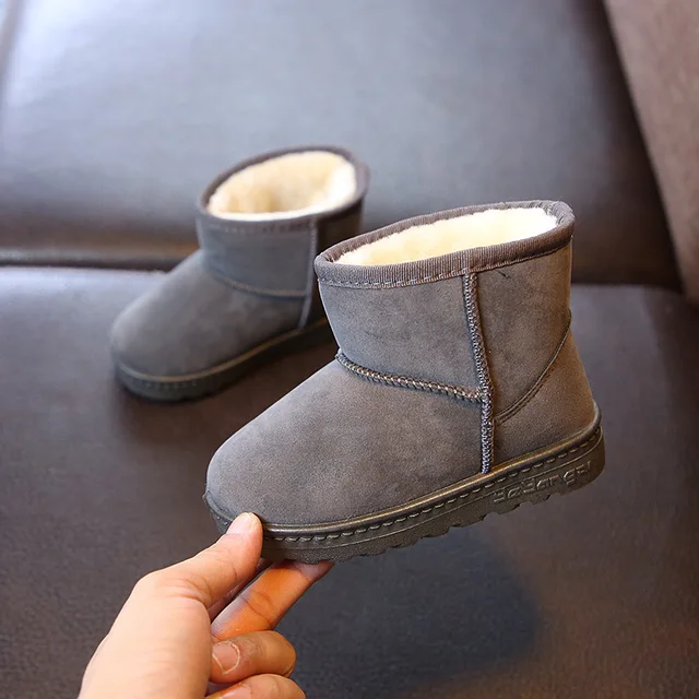 Chaussons bottes fourrés tendance Bottes d hiver d contract es pour enfants chaussures chaudes pour b b s gar ons